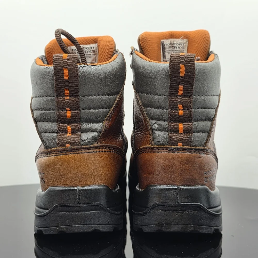 Rockport Works RK664 Composite Toe Waterproof Leather Boots Mens 7M Women’s 9M
